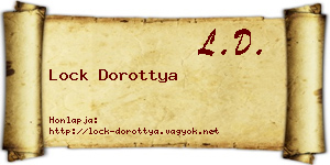 Lock Dorottya névjegykártya